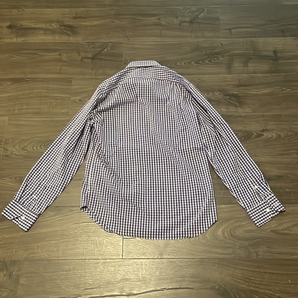 Men’s J.Crew Gingham Purple White Red Long Sleeve Button Down Shirt, Size Medium - Picture 6 of 6